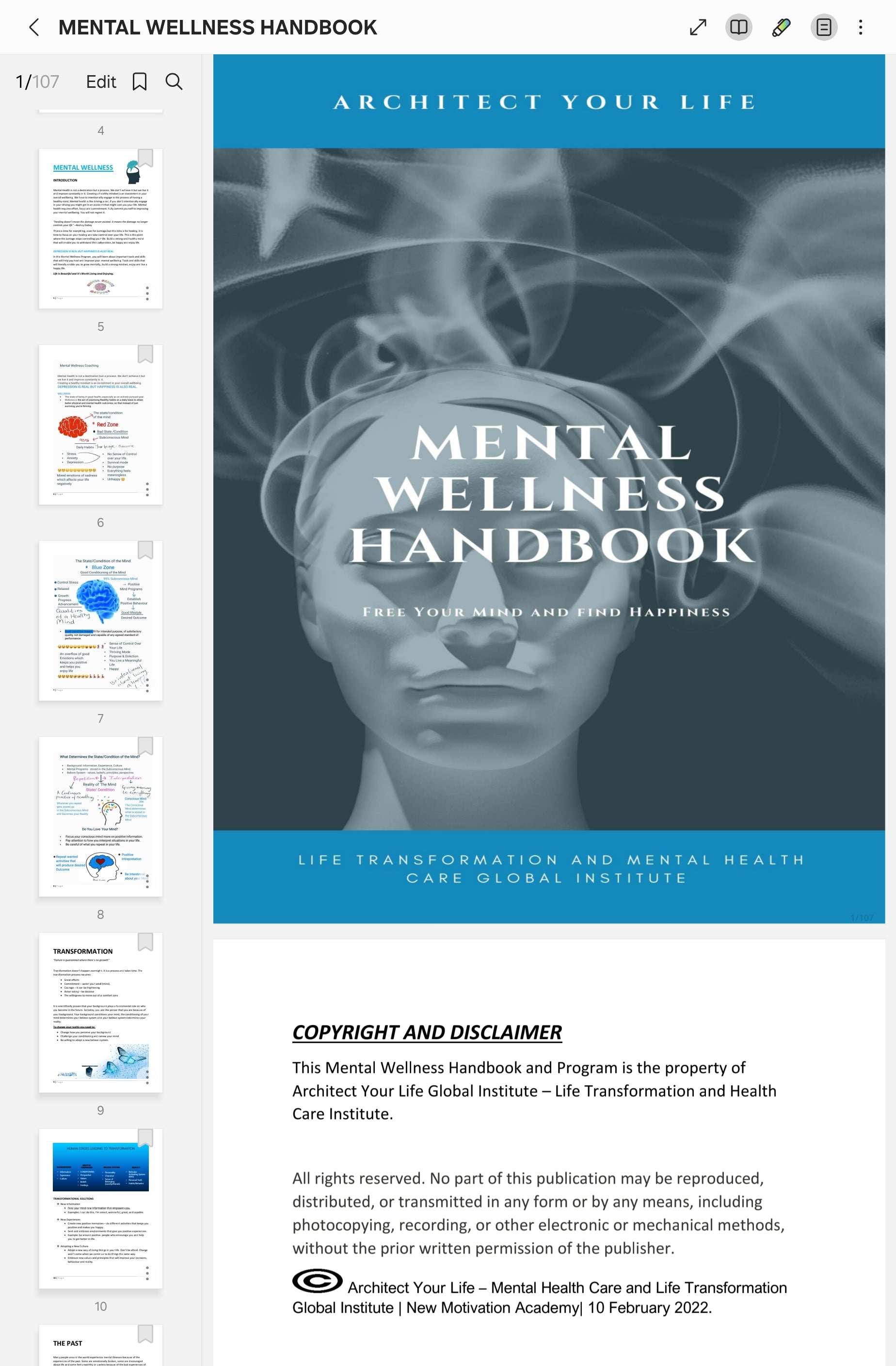 Mental Wellness Development